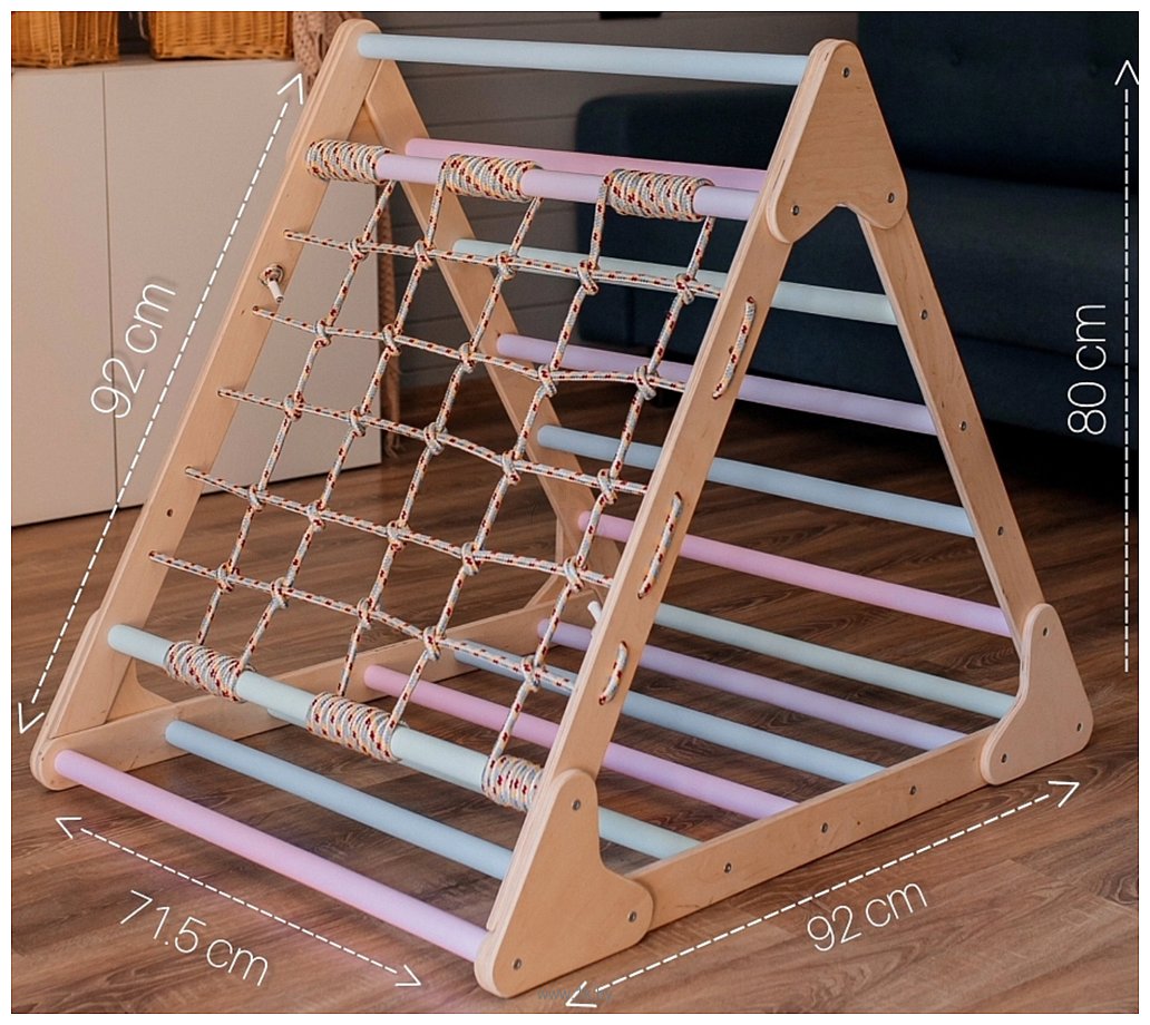 Фотографии Милая Мебель Треугольник с канатом (цветной)