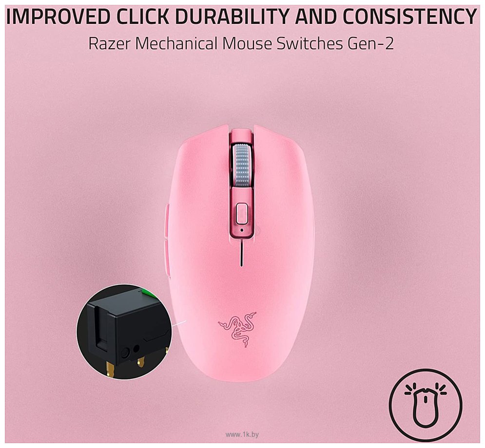 Фотографии Razer Orochi V2 Quartz Pink