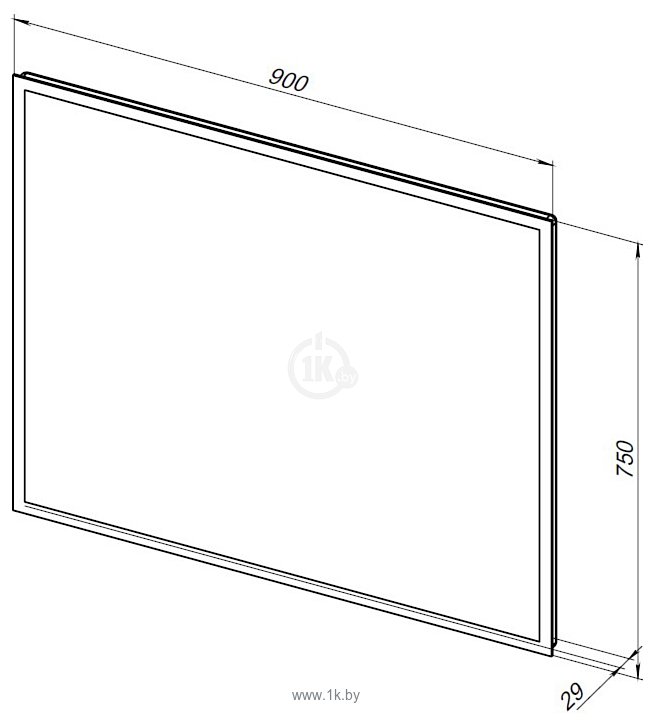 Фотографии Aquanet  Оптима 90x75 Led 288966