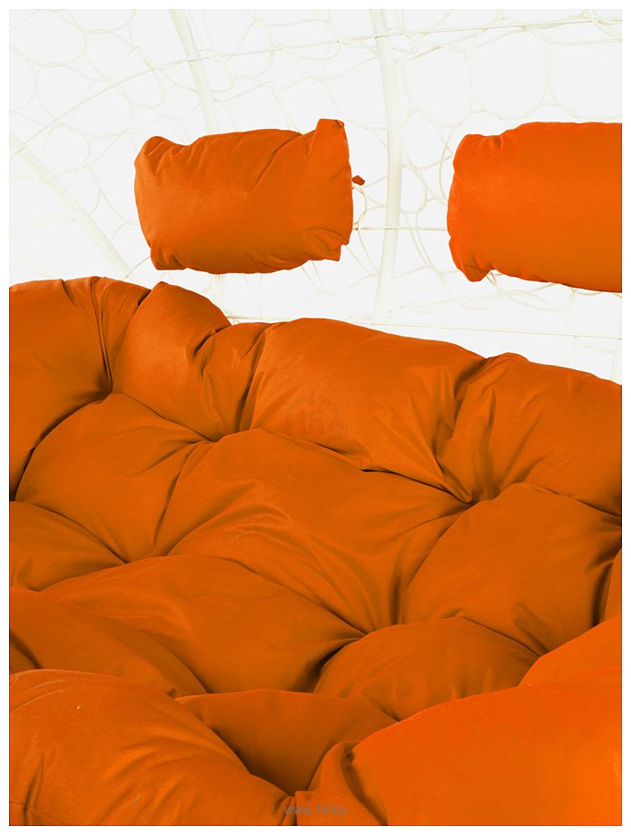 Фотографии M-Group Лежебока 11180107 (с белым ротангом/оранжевая подушка)