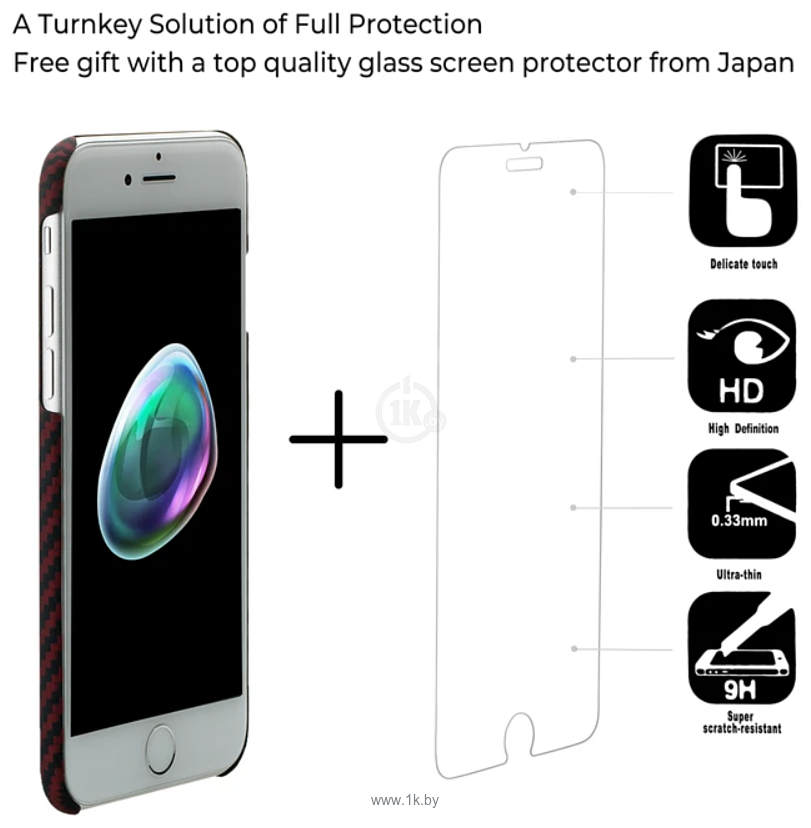 Фотографии Pitaka MagEZ Case Pro для iPhone 7 (twill, черный/красный)