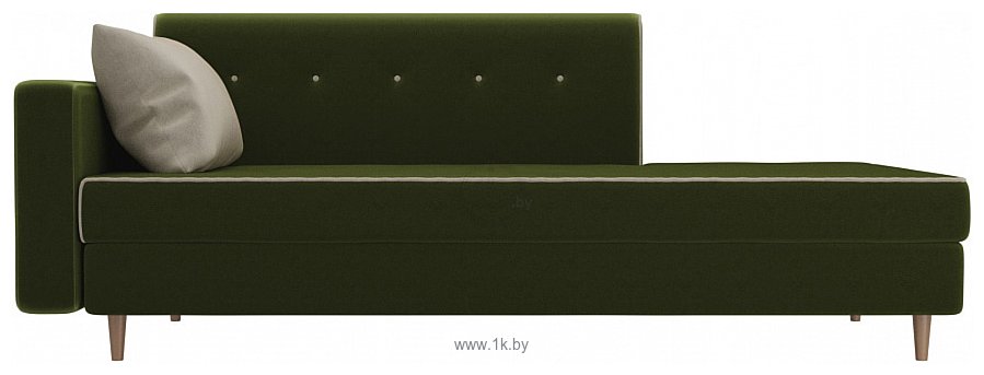 Фотографии Лига диванов Селена 105228 (левый, микровельвет, зеленый/бежевый)