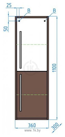 Фотографии Style Line Шкаф-полупенал Экзотик 36 (подвесной)