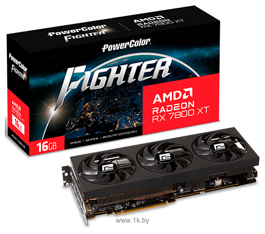 Фотографии PowerColor Fighter AMD Radeon RX 7800 XT 16GB GDDR6 (RX 7800 XT 16G-F/OC)