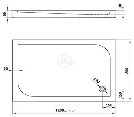 Фотографии Deante Cubic KTK_044B 120x80