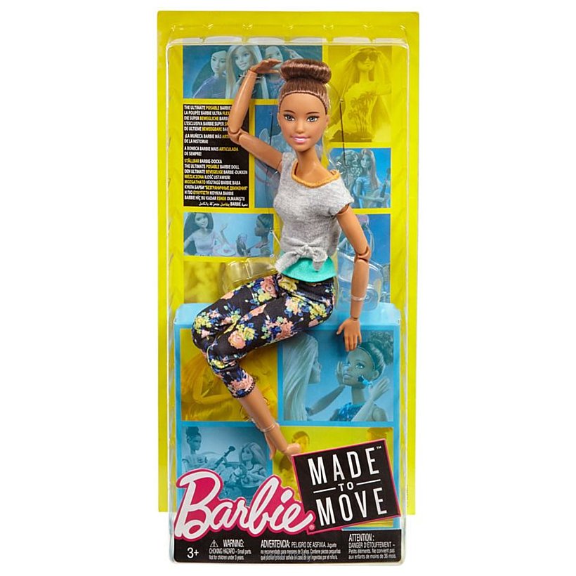 Фотографии Barbie Made To Move Doll - Original with Brunette Updo FTG82