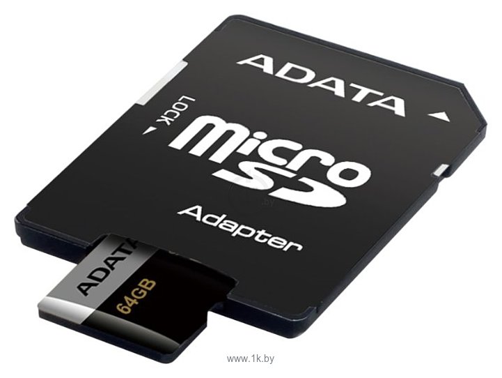 Фотографии ADATA Premier Pro microSDXC UHS-I U3 V30 Class 10 (R95/W90) 64GB + SD adapter