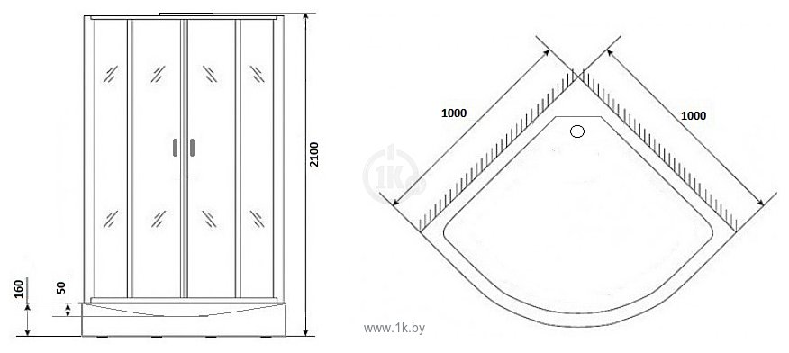 Фотографии Niagara NG-6002-01G 100x100x210 (прозрачное стекло)