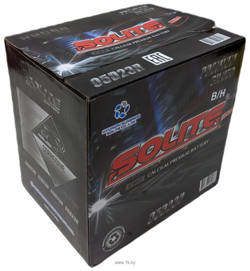 Фотографии Solite Silver Premium 95D23R борт (85Ah)