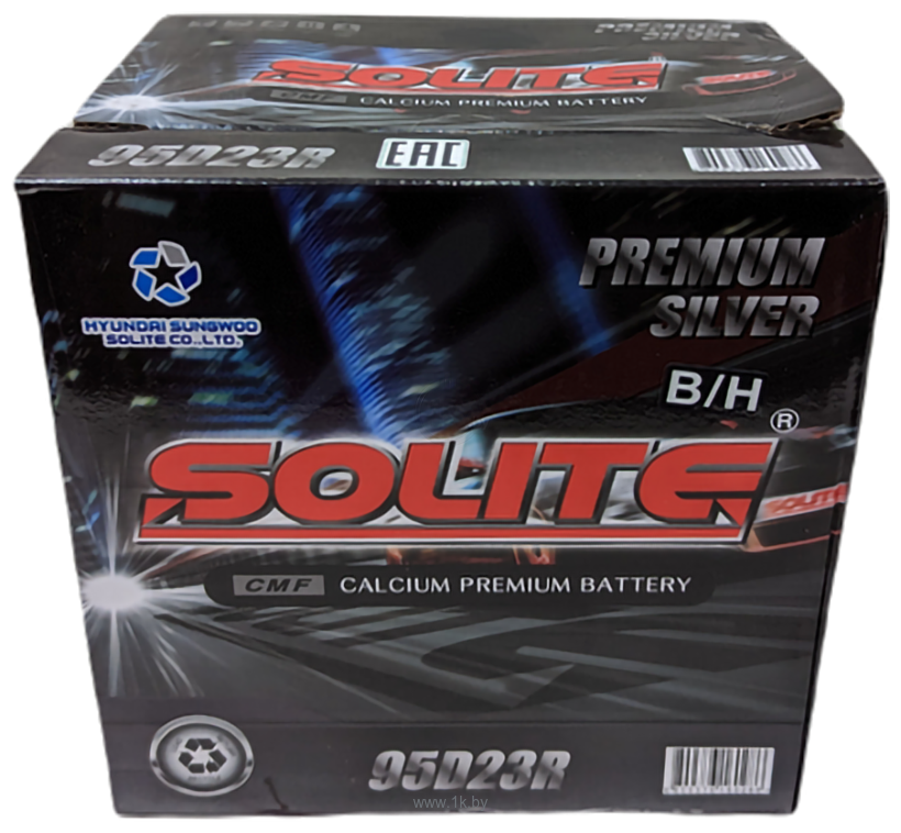 Фотографии Solite Silver Premium 95D23R борт (85Ah)