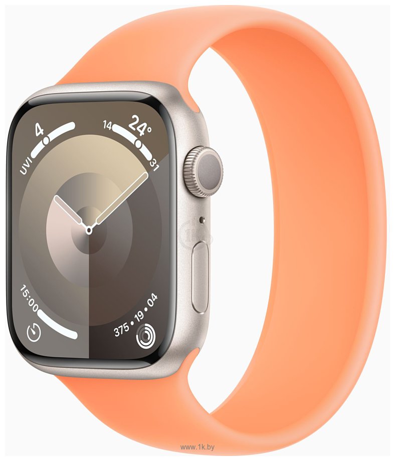 Фотографии Apple Watch Series 9 45 мм (алюминиевый корпус, силиконовый ремешок)