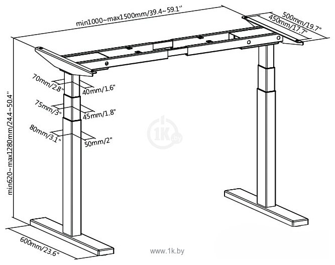 Фотографии Smartstol Slim 120x80x1.8 (белый/дуб санома)