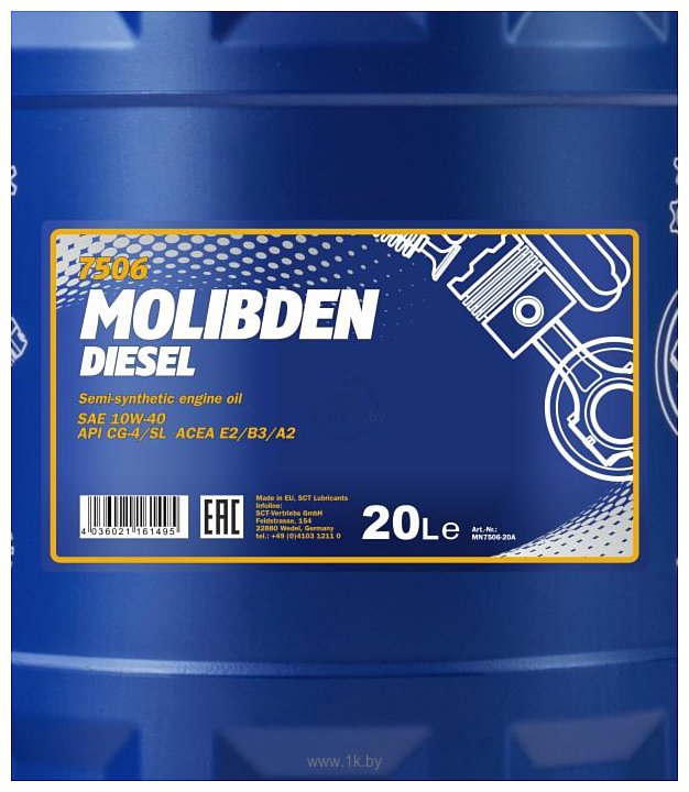 Фотографии Mannol Molibden Diesel 10W-40 20л