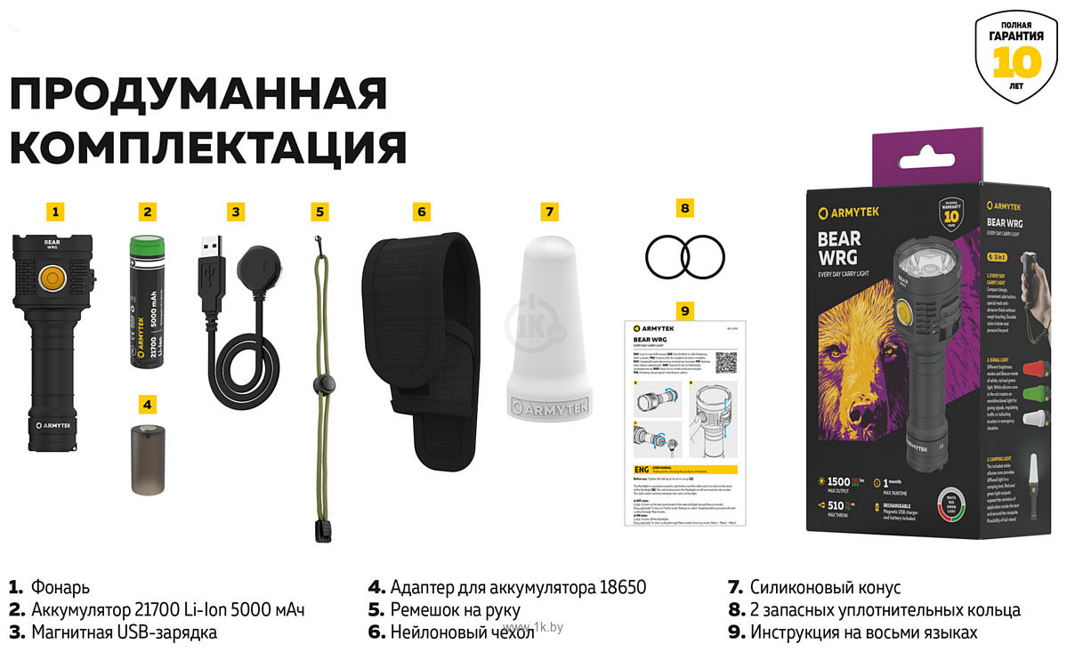 Фотографии Armytek Bear WRG