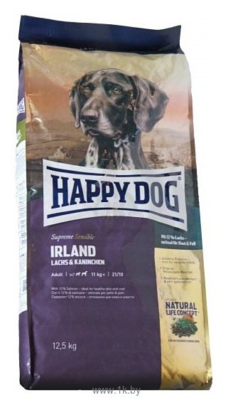 Фотографии Happy Dog (12.5 кг) Supreme Sensible - Irland с лососем и кроликом