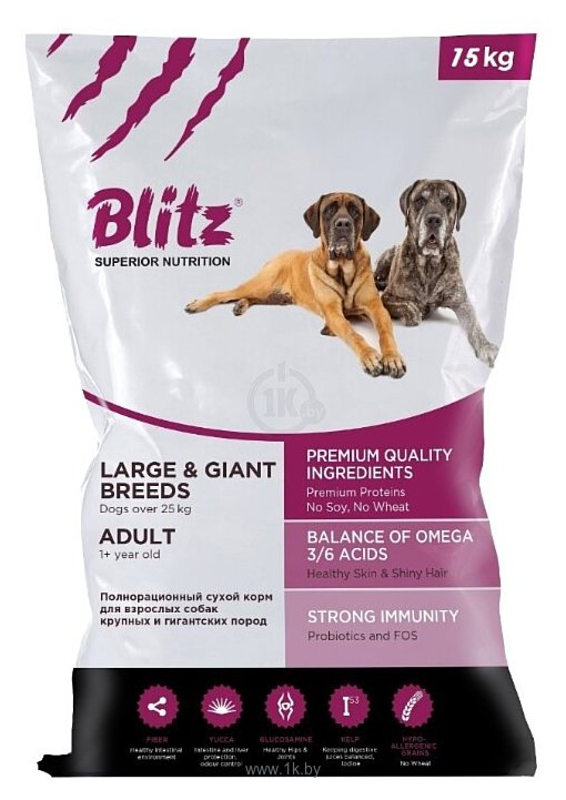 Фотографии Blitz Adult Dog Large & Giant Breeds dry (15 кг)