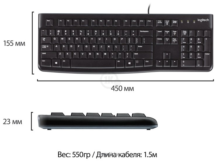 Фотографии Logitech K120 нет кириллицы