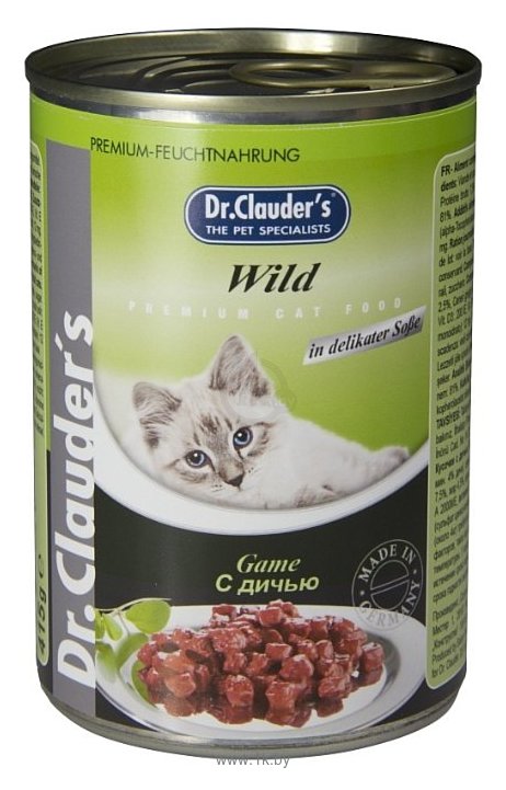 Фотографии Dr. Clauder's (0.415 кг) 20 шт. Premium Cat Food консервы с дичью