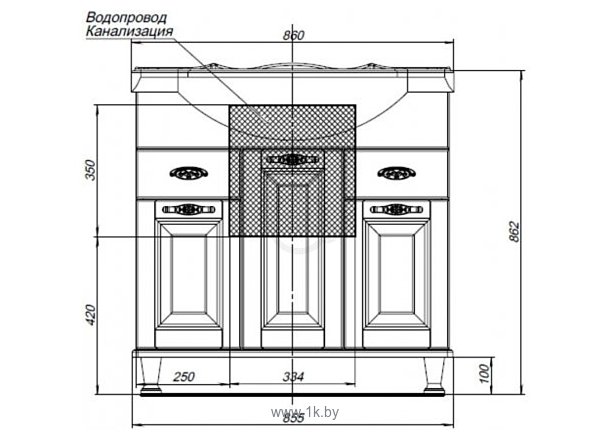 Фотографии Aquanet Тесса Декапе 85 00205271 (белый)