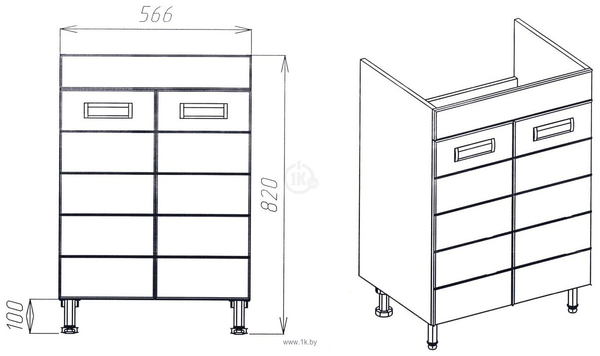 Фотографии Viant Тумба Вена под умывальник Como 60 VVEN60CO-T2ST