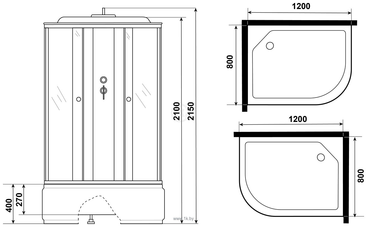 Фотографии Niagara Promo P120/80/40L/MT 120x80x215