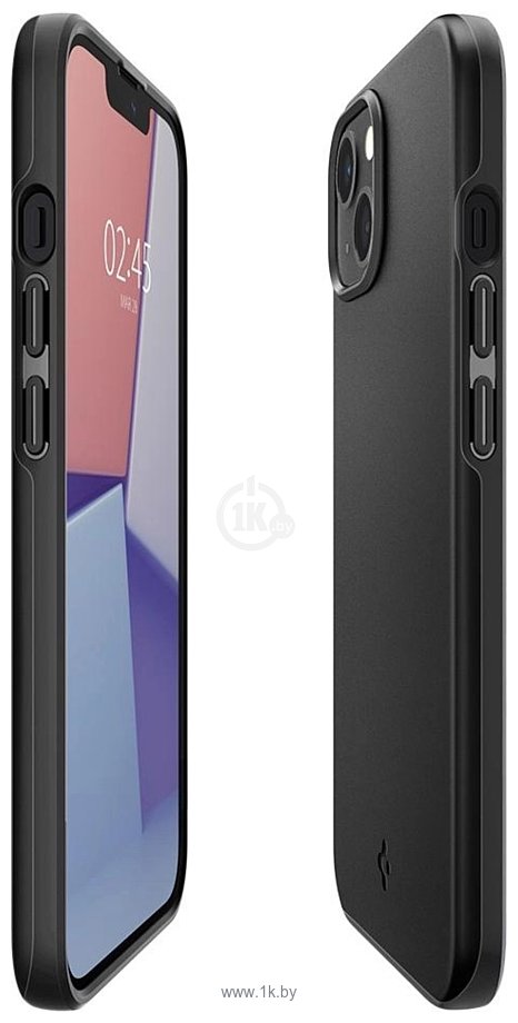 Фотографии Spigen Thin Fit для iPhone 13 ACS03677 (черный)