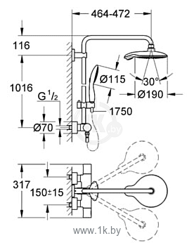 Фотографии Grohe Power&Soul Cosmopolitan System 190 27903000