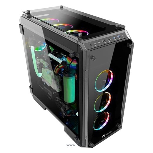 Фотографии Thermaltake View 71 Tempered Glass RGB CA-1I7-00F1WN-01 Black