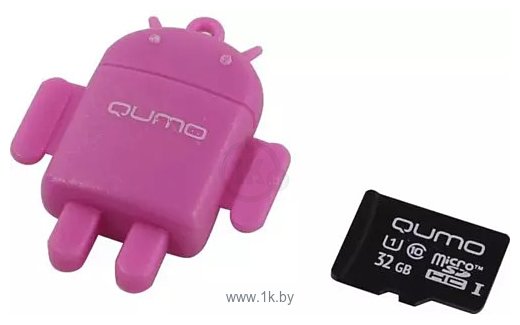 Фотографии QUMO Fundroid microSDHC QM32GCR-MSD10-FD-pnk 32GB
