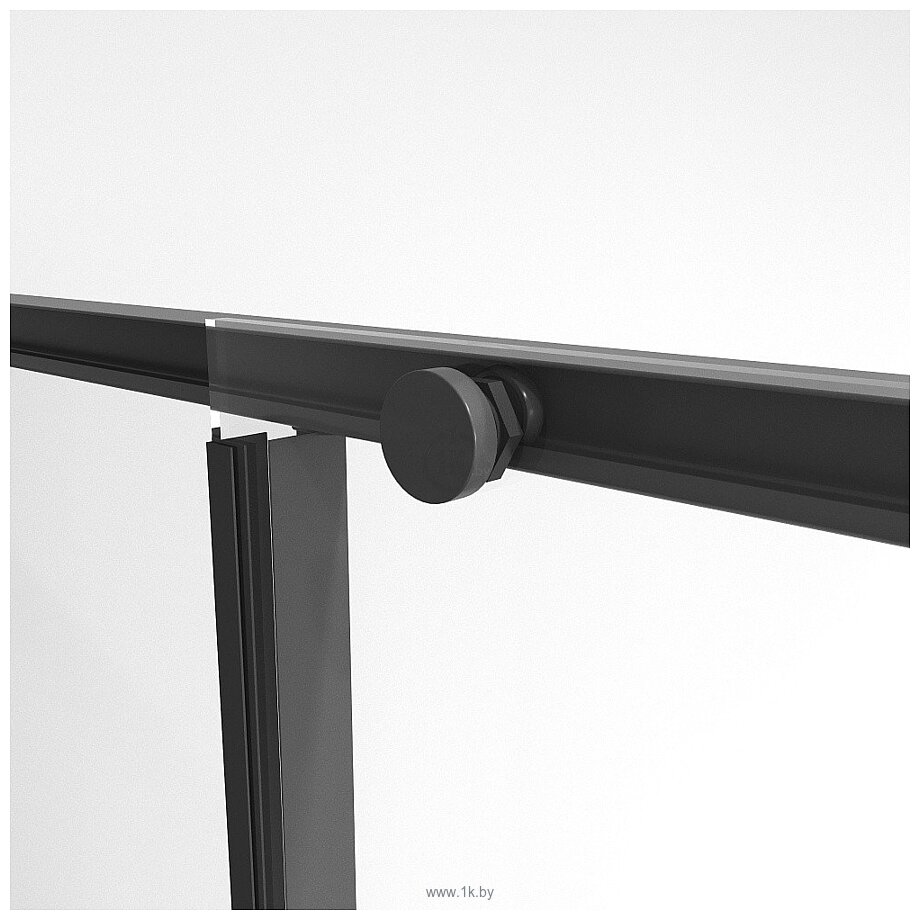 Фотографии Niagara NG-84-10AB 100x195 (черный матовый/прозрачное стекло)