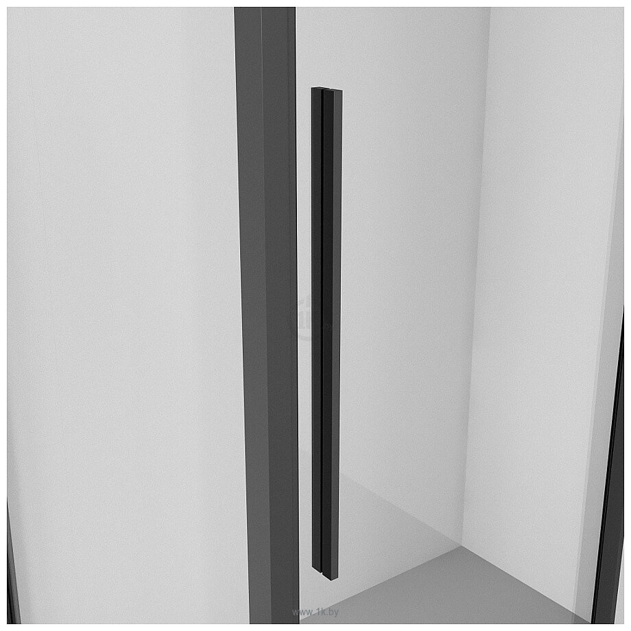 Фотографии Niagara NG-84-10AB 100x195 (черный матовый/прозрачное стекло)