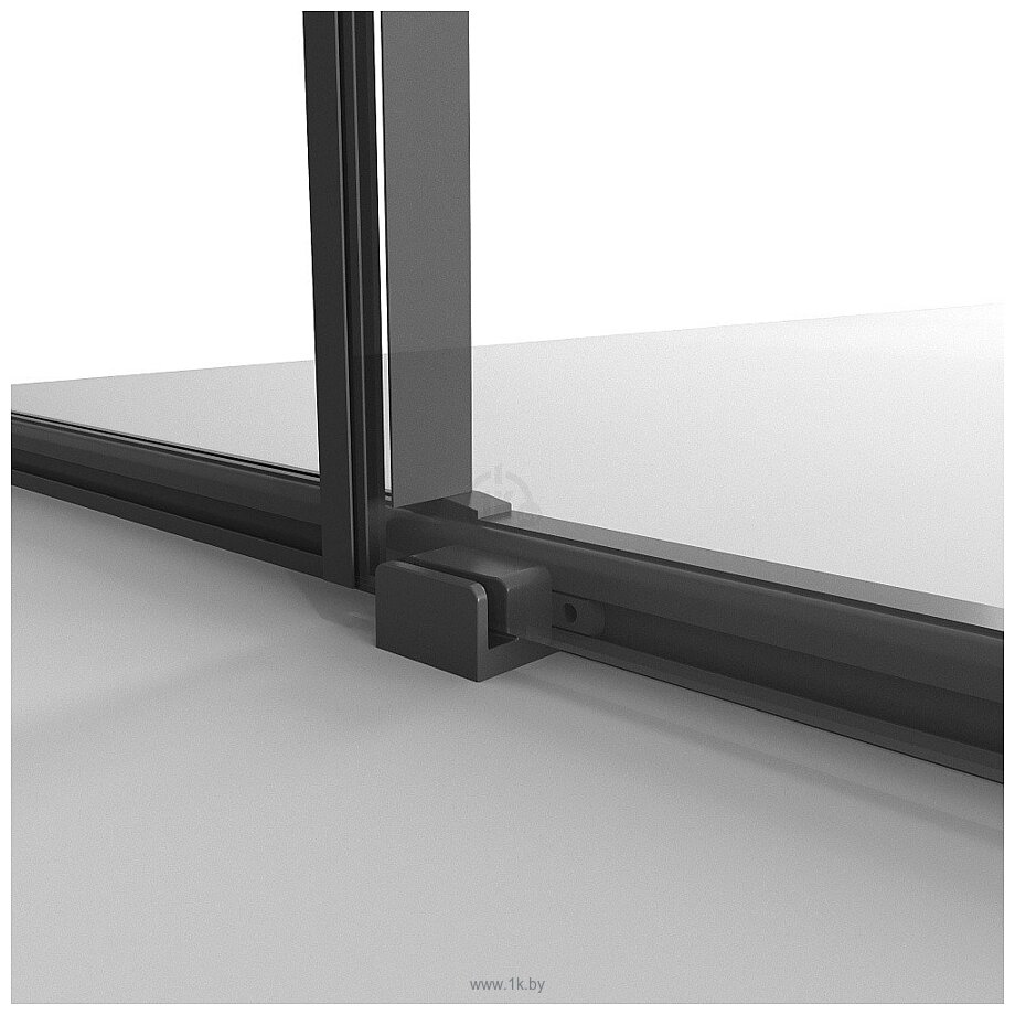 Фотографии Niagara NG-84-10AB 100x195 (черный матовый/прозрачное стекло)