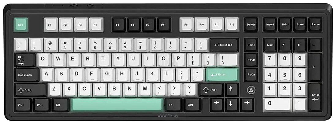 Фотографии Ajazz AK980 V2 black/white/бирюзовый, Ajazz Flying Fish Фотографии Ajazz AK980 V2 black/white/бирюзовый, Ajazz Flying Fish