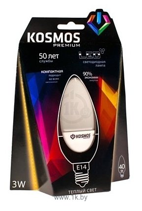 Фотографии Kosmos Premium LED CN 3W 3000K E14