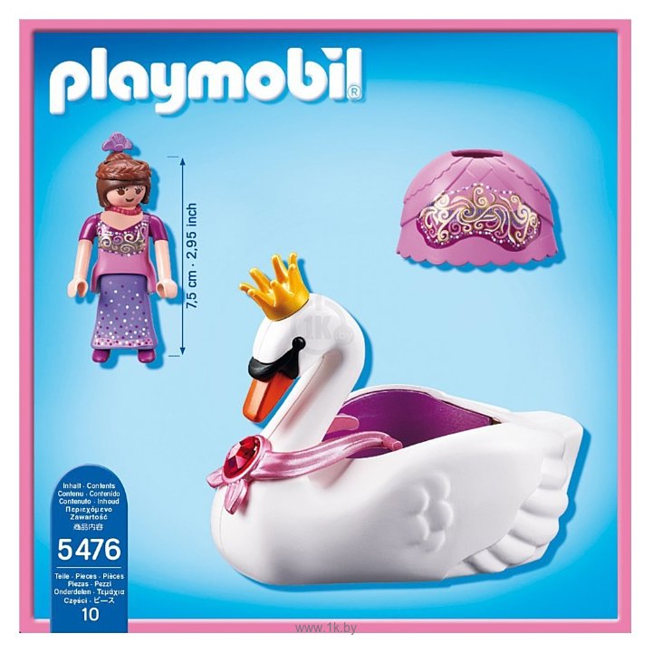 Фотографии Playmobil Princess 5476 Принцесса в лодке-лебеде