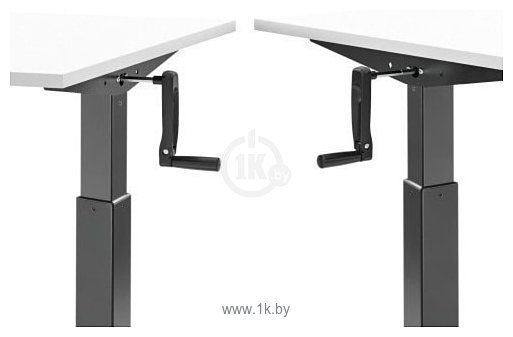 Фотографии ErgoSmart Manual Desk Compact 1360x800x36 мм (дуб натуральный/черный)