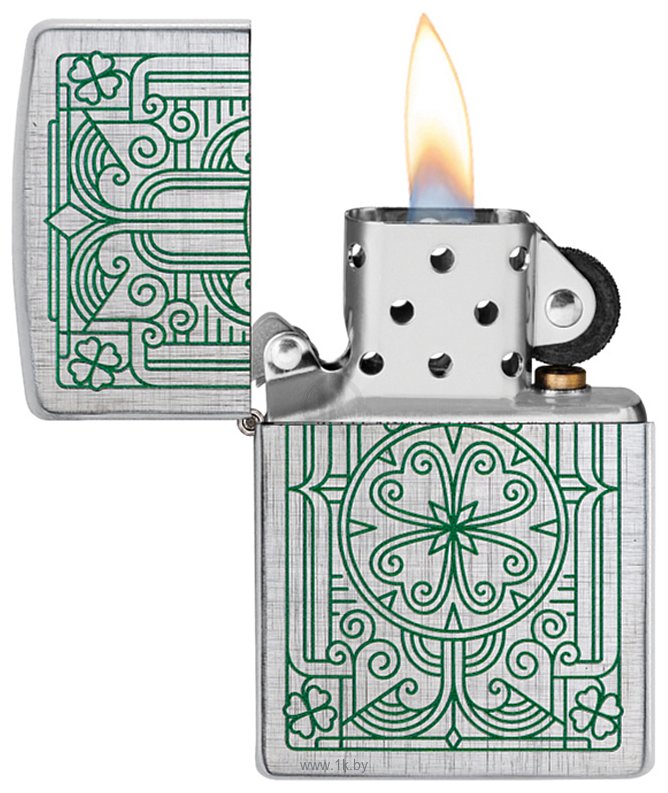 Фотографии Zippo Brushed Chrome Luck Design 49593