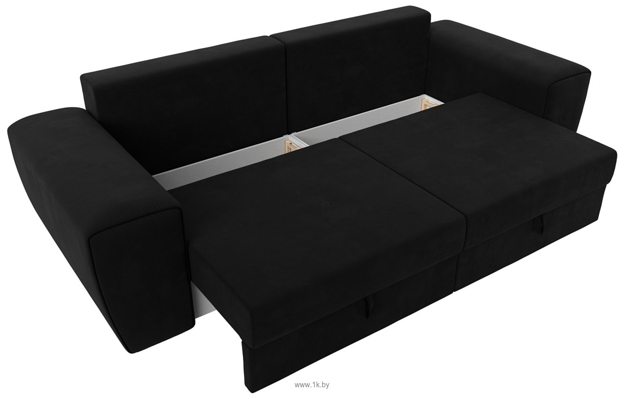 Фотографии Лига диванов Лига-008 118630 (микровельвет черный/черный/фиолетовый/фиолетовый)