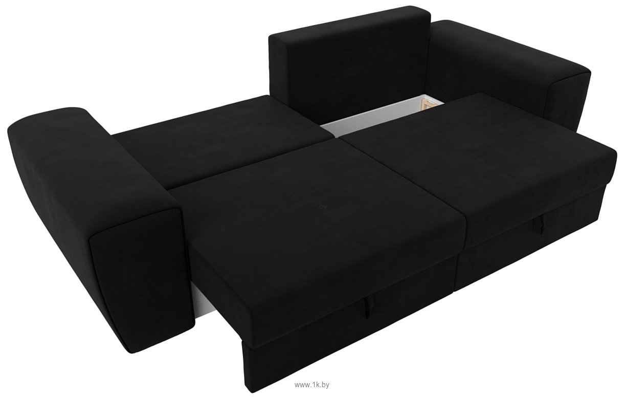 Фотографии Лига диванов Лига-008 118630 (микровельвет черный/черный/фиолетовый/фиолетовый)