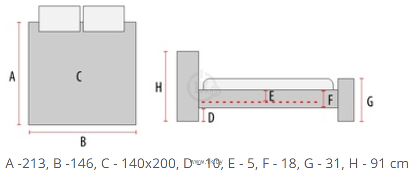 Фотографии Signal Sierra Velvet 140х200 ТАР.150 (серый/дуб)