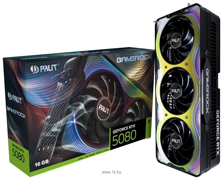 Фотографии Palit GeForce RTX 5080 GameRock (NE75080019T2-GB2030G)