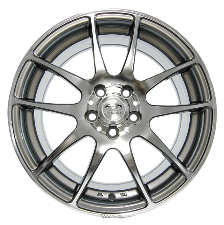 Фотографии Sakura Wheels 3199 6.5x16/5x100 D73.1 ET45 Серый с полировкой