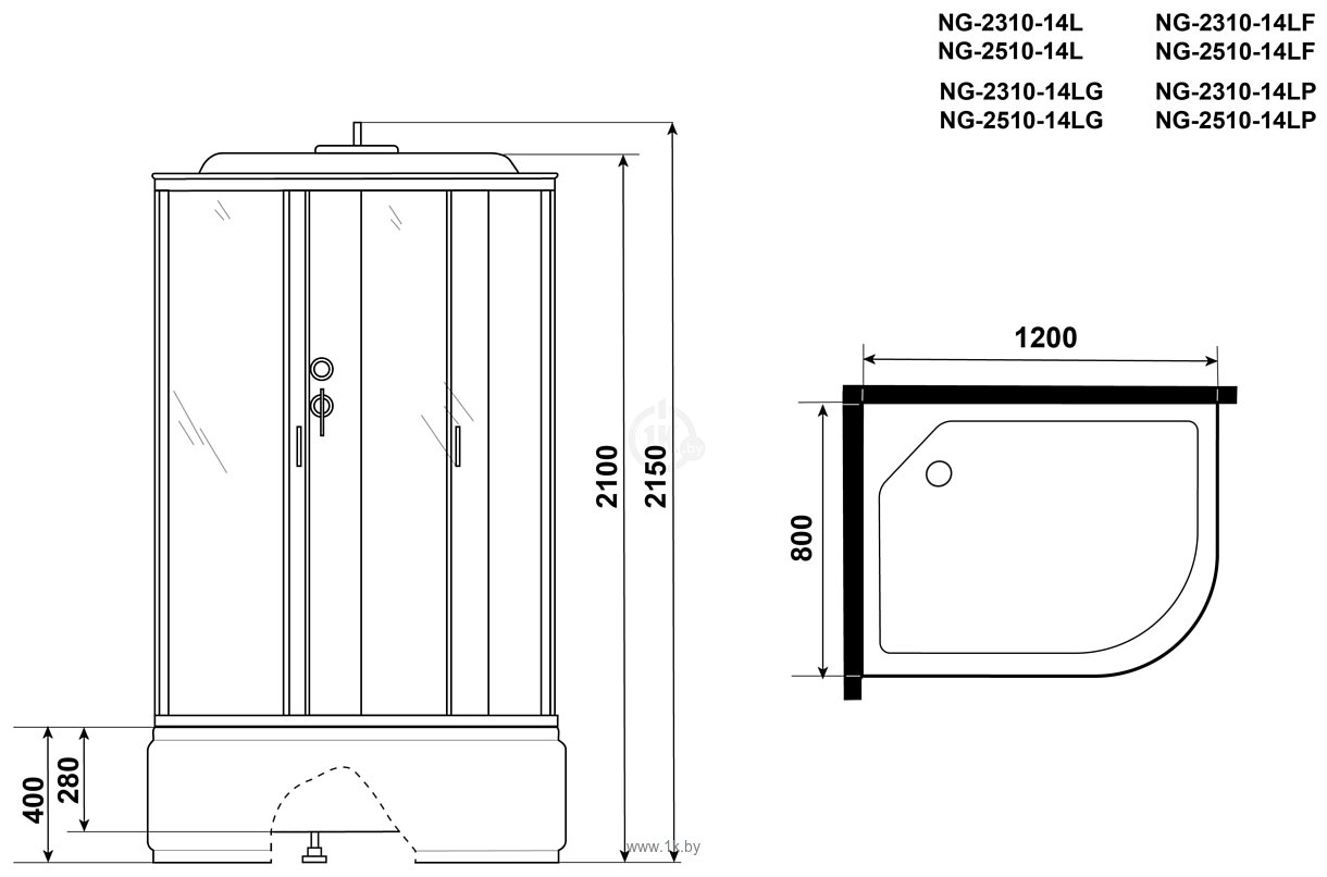 Фотографии Niagara Classic NG-2510-14L 120x80