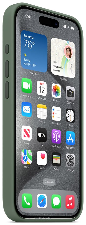 Фотографии Apple MagSafe Silicone Case для iPhone 15 Pro (кипарис)
