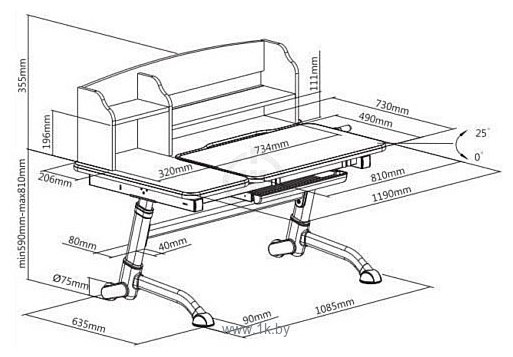 Фотографии Fun Desk Amare II (розовый)