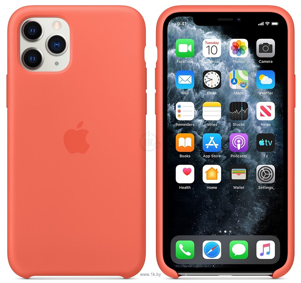 Фотографии Apple Silicone Case для iPhone 11 Pro Max (спелый клементин)