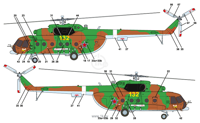 Фотографии ARK models AK 72037 Десантно-штурмовой вертолёт ВКС России Ми-8 МТВ-2