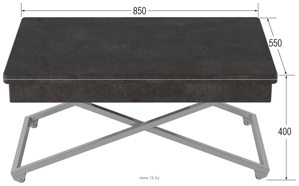 Фотографии Калифорния мебель Андрэ Хром (серый бетон)