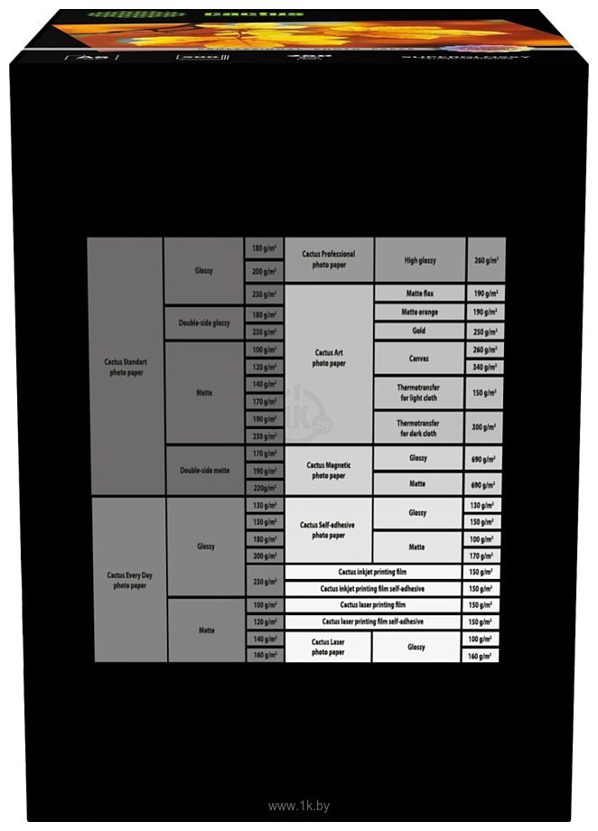 Фотографии CACTUS суперглянцевая A6 260г/м2 500 л Prof CS-HGA6260500