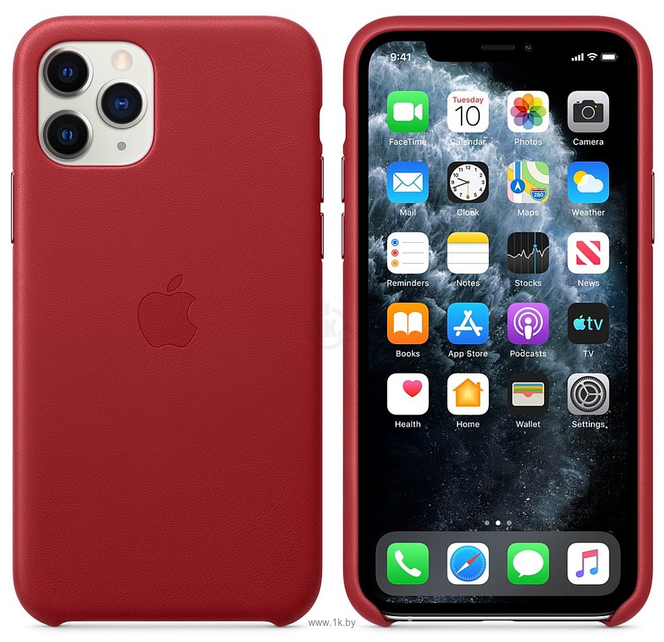 Фотографии Apple Leather Case для iPhone 11 Pro Max (красный)